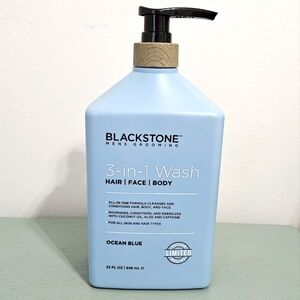 Blackstone NEW Mens 3-in-1 Body Wash Coconut Oil Caffeine Ocean Coastal Gift Lg